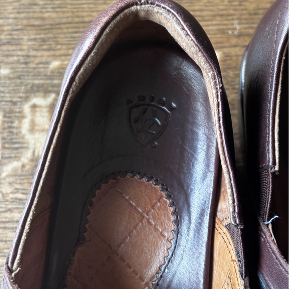 Ariat Brown Leather Clog Slip On Heels Western Comfort Shoes 8.5B - Picture 8 of 11